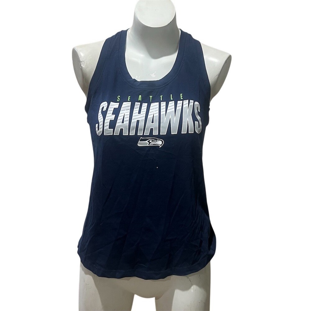 Nike Seattle Seahawks Tank Top Womens S Navy Blue Racerback Dri-FIT NFL